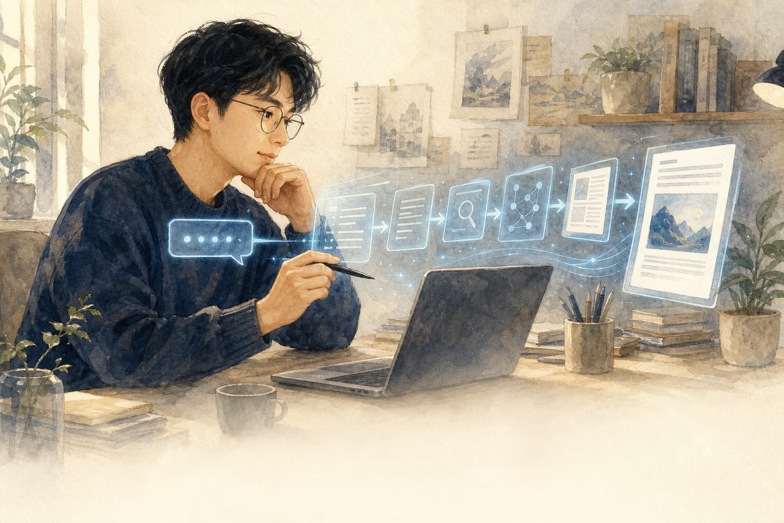 创作者使用 AI 完成日常工作流